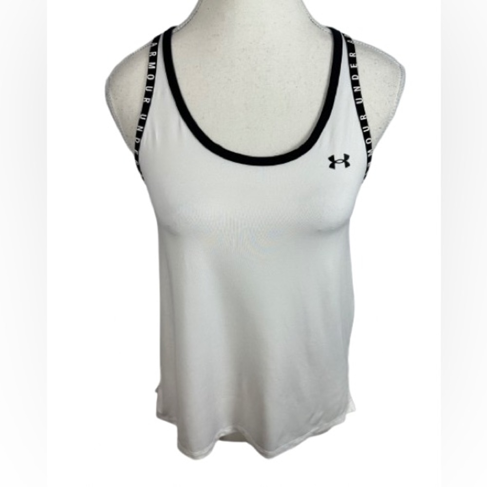❤️ SALE! 💙 Under Armour Women's White and Black Heat Gear Tank Top